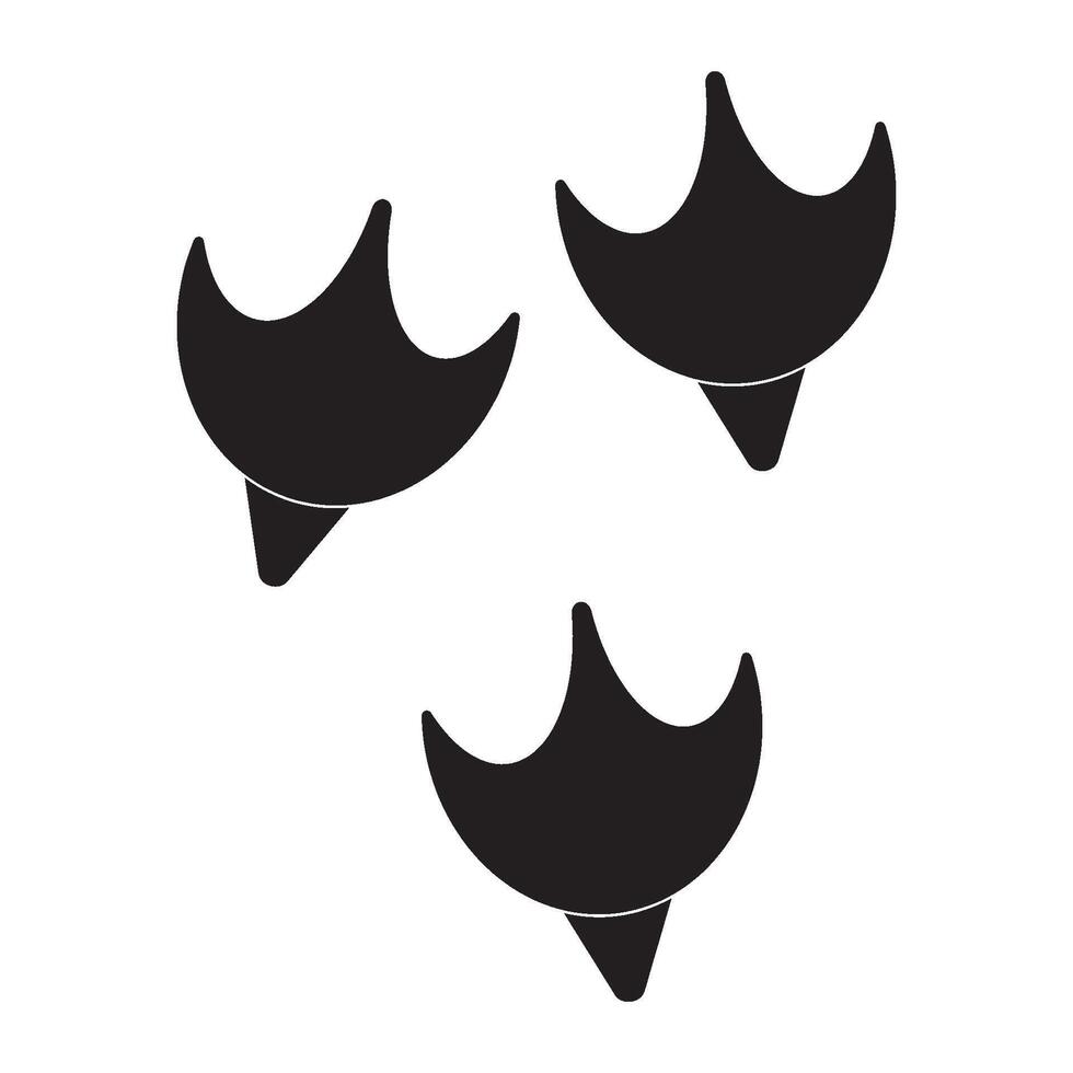 Animal Footprint, Duck Paw Icon vector