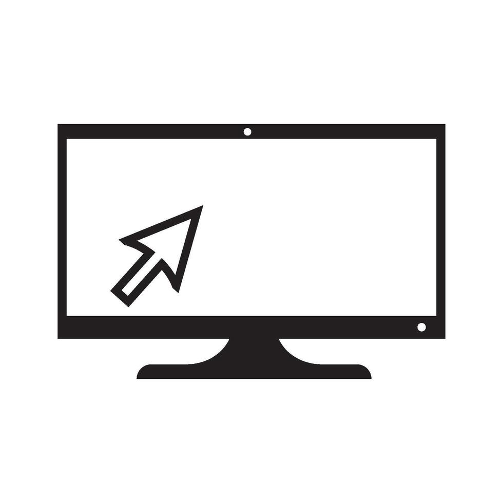 monitor icon design vector