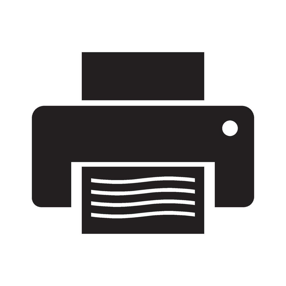 printer icon design vector