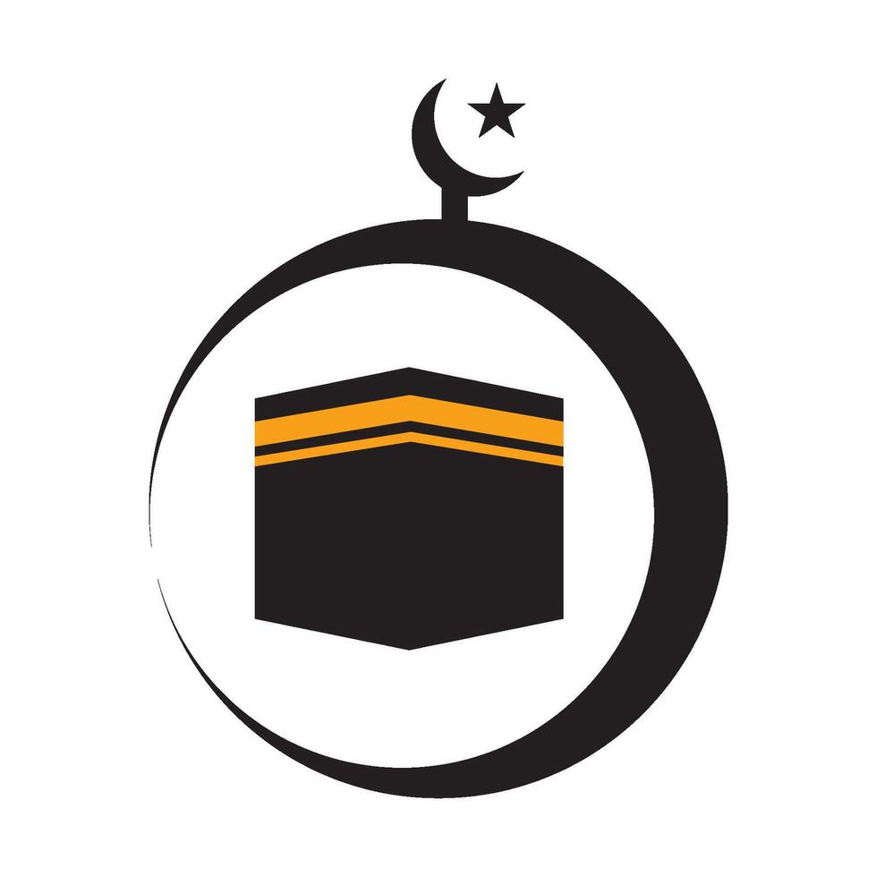 kaaba icon design vector