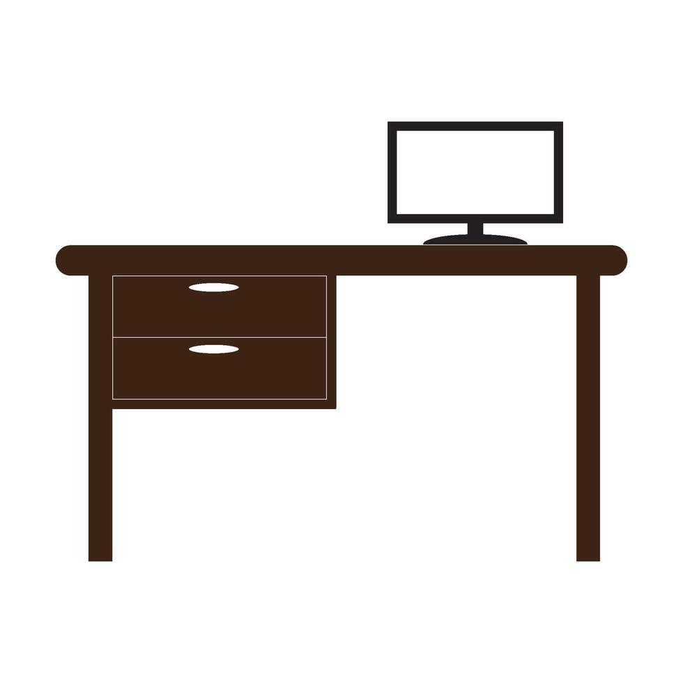 office desk icon vector