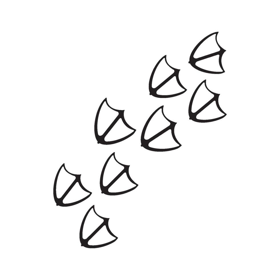 Animal Footprint, Duck Paw Icon vector