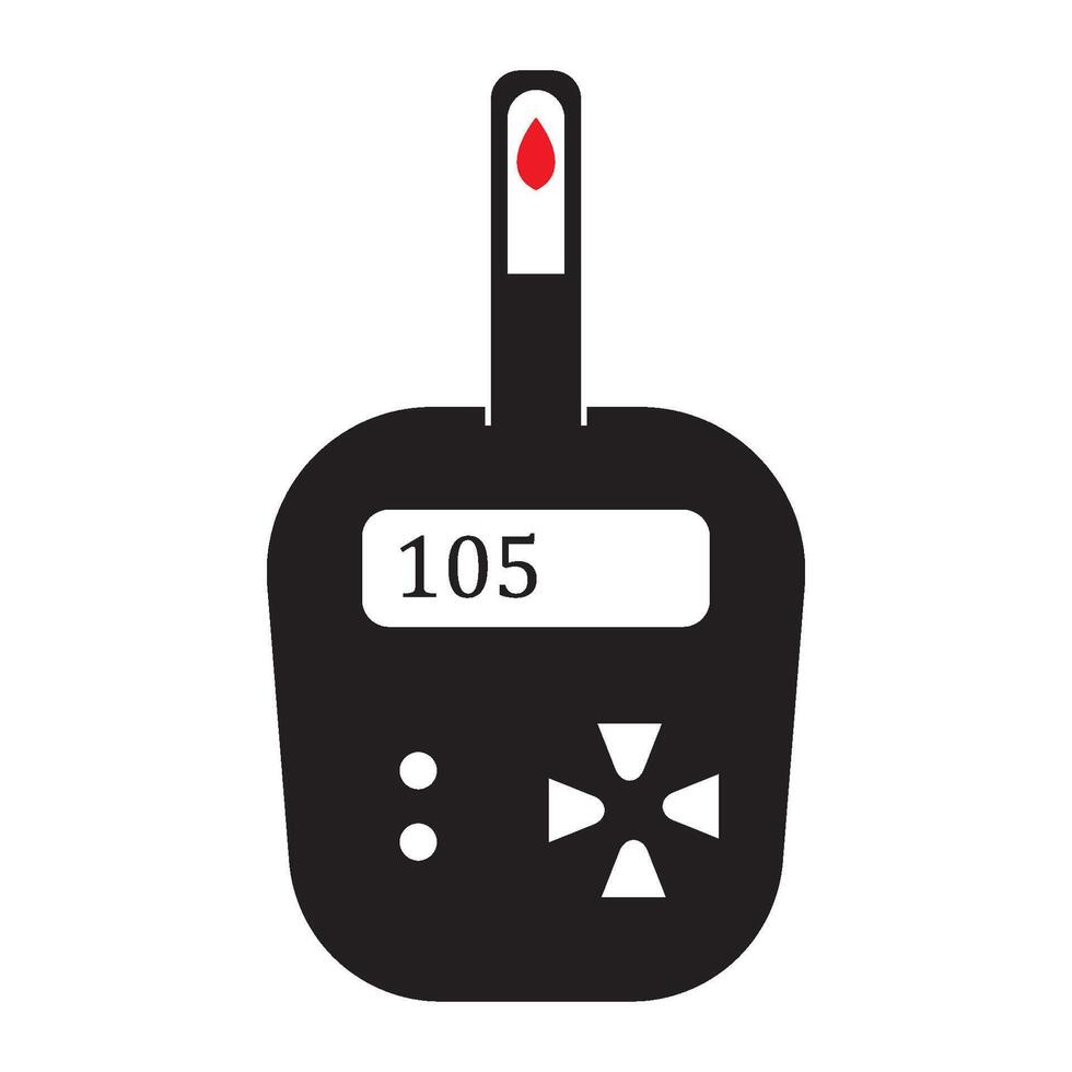 blood sugar meter icon. vector