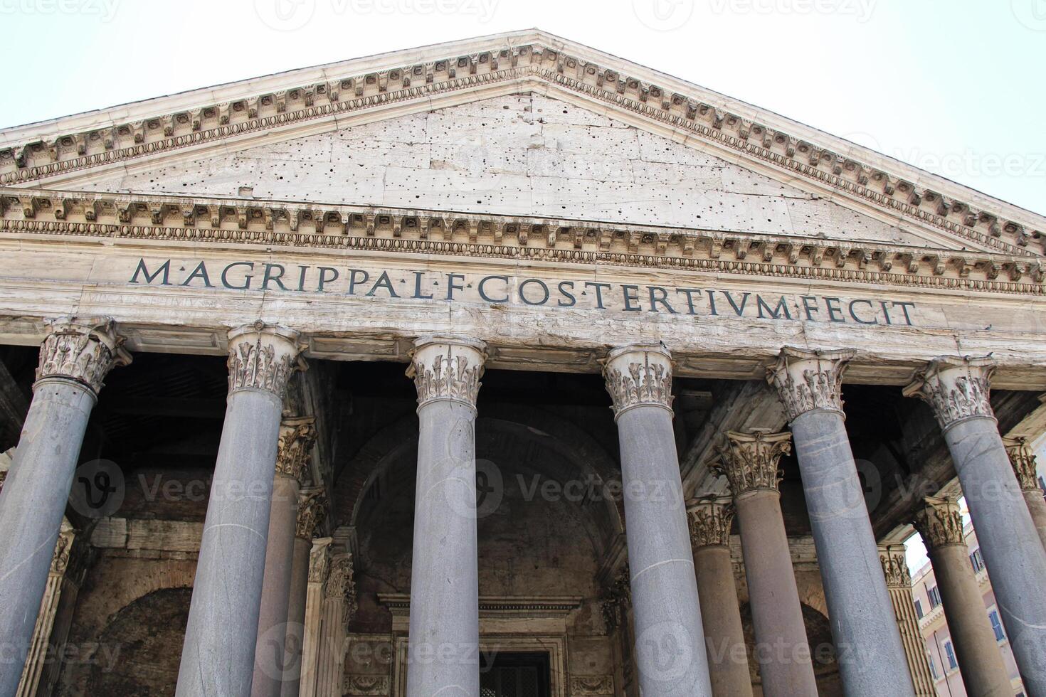 Front of Pantheon in Rome, Italy photo