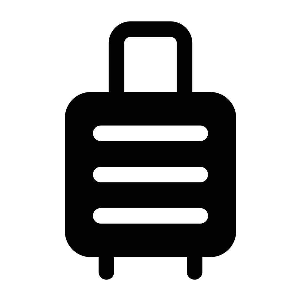 Simple Suitcase glyph icon. The icon can be used for websites, print templates, presentation templates, illustrations, etc vector