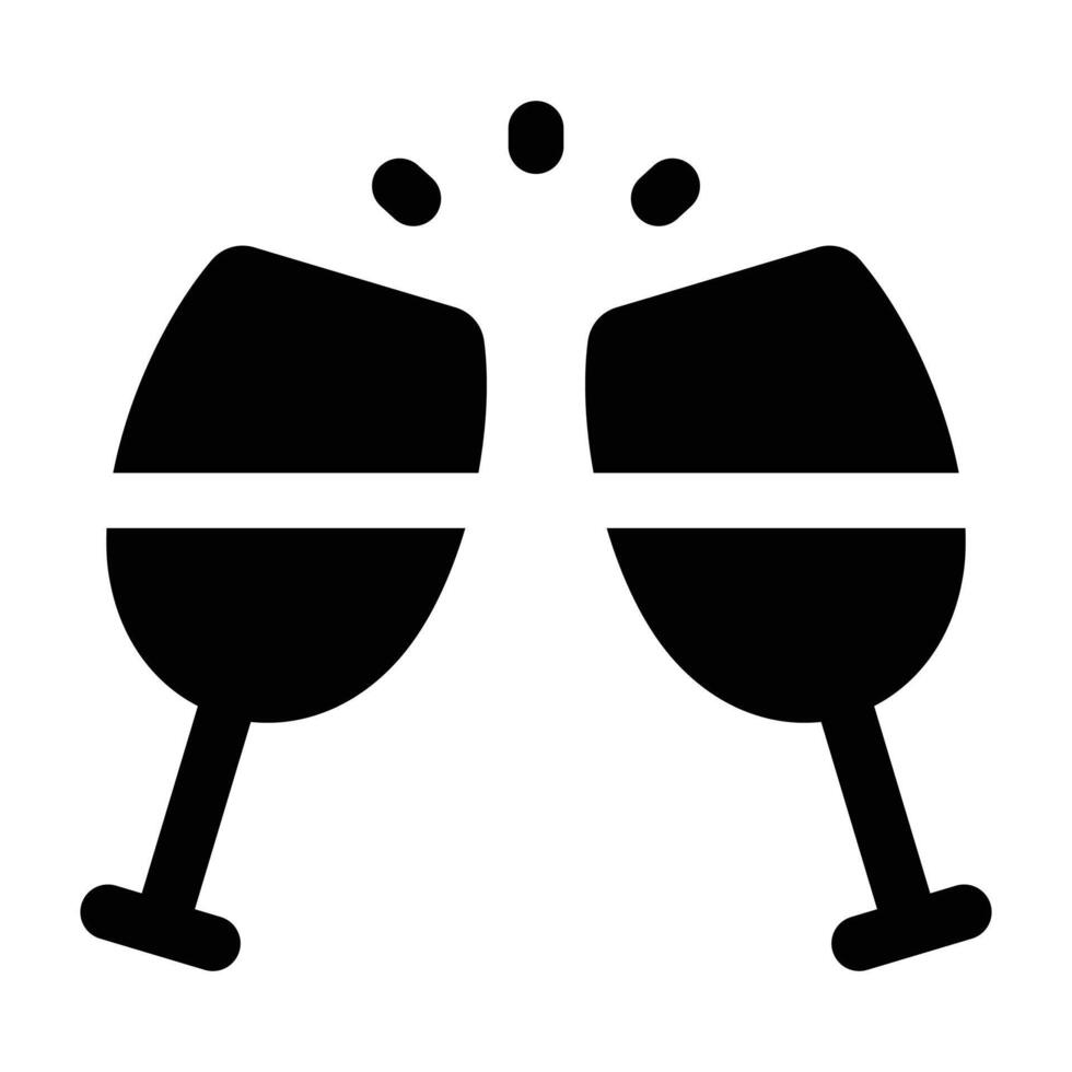 Simple Cheers glyph icon. The icon can be used for websites, print templates, presentation templates, illustrations, etc vector