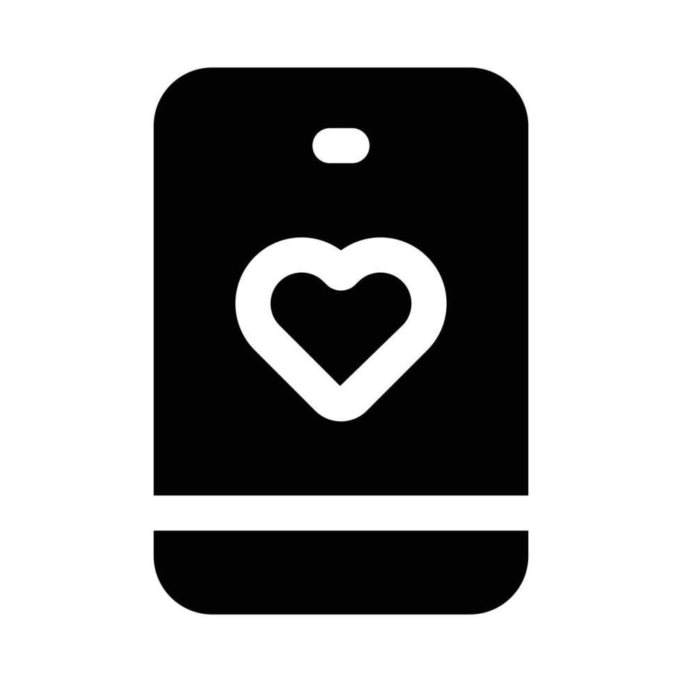 Simple Dating App glyph icon. The icon can be used for websites, print templates, presentation templates, illustrations, etc vector