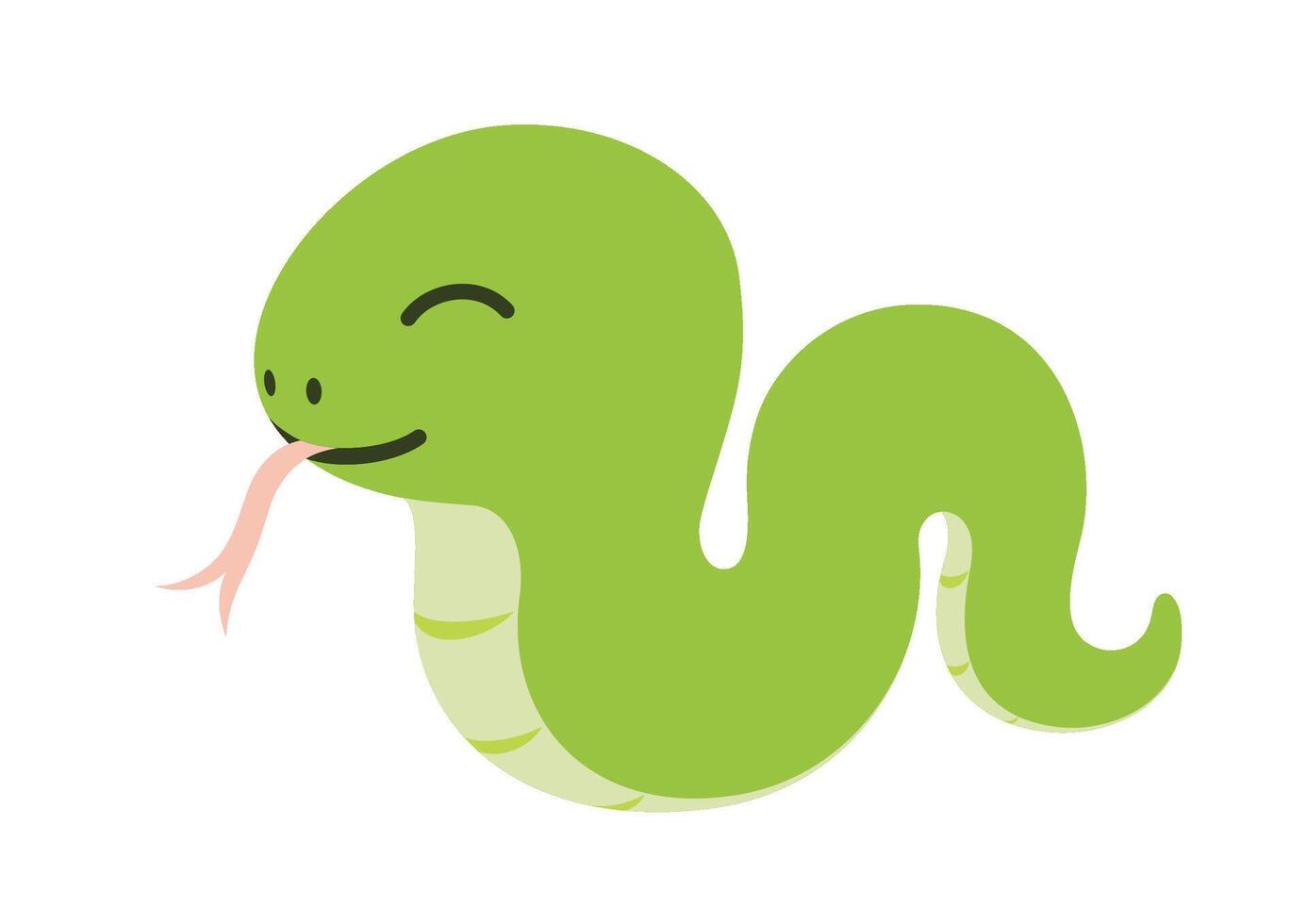 Year Of The Snake Cute Mascot Isolated On A White Background. vector
