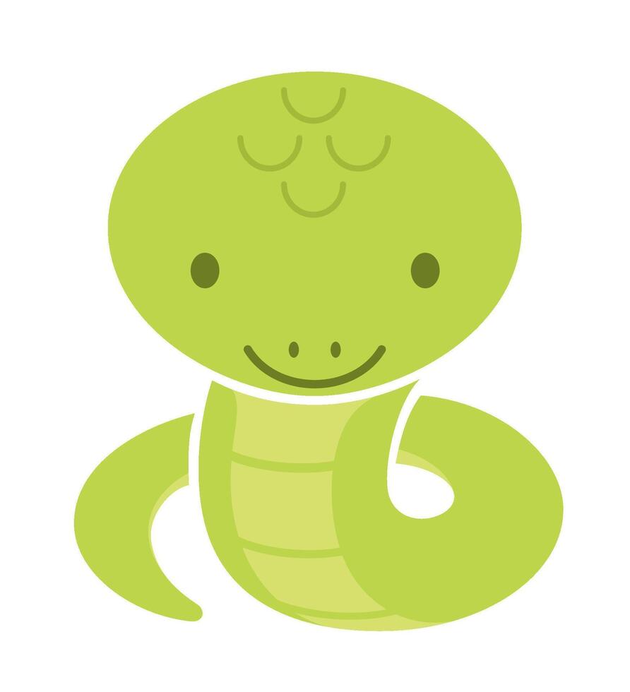 Year Of The Snake Cute Mascot Isolated On A White Background. vector