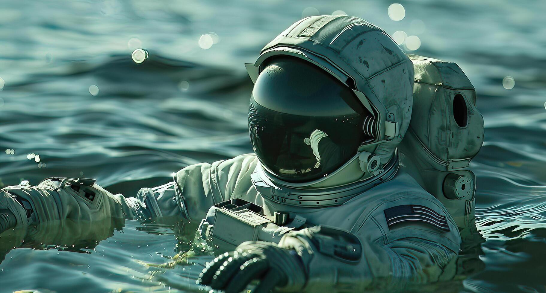 Astronaut Floating in Water photo