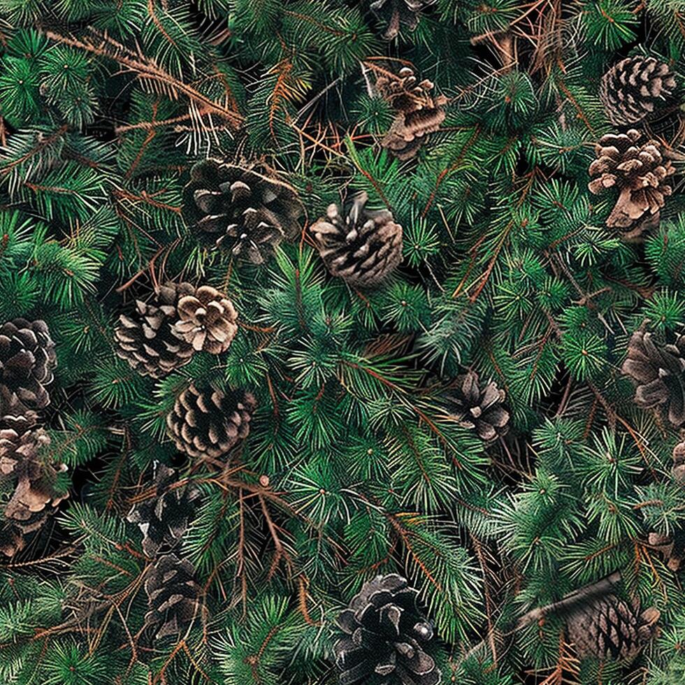 Pine Tree Camouflage Texture Pattern photo