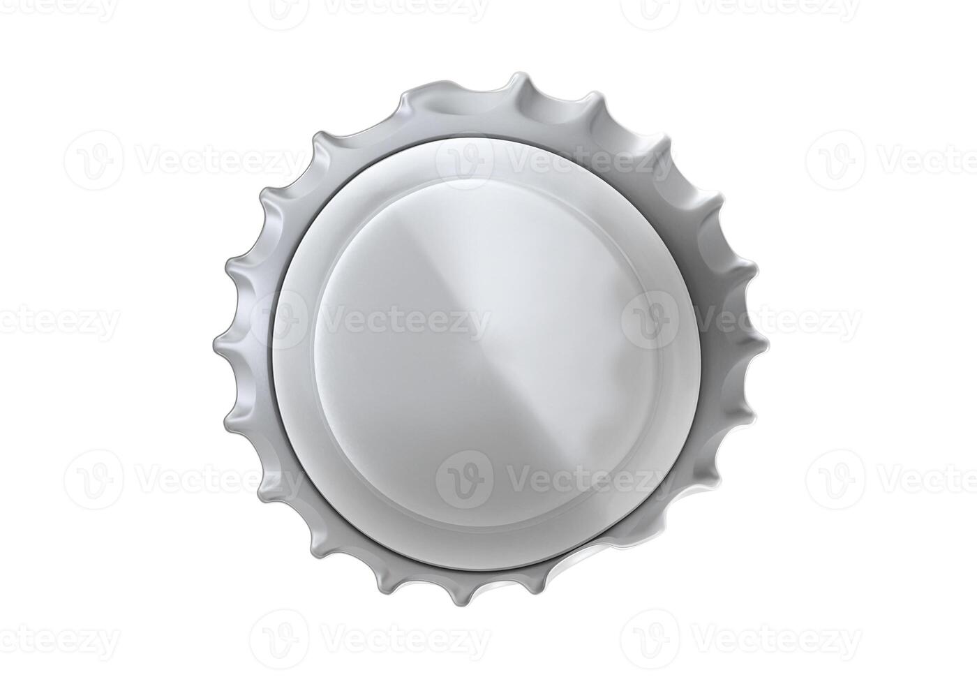 Bottle cap open and isolated on white background photo