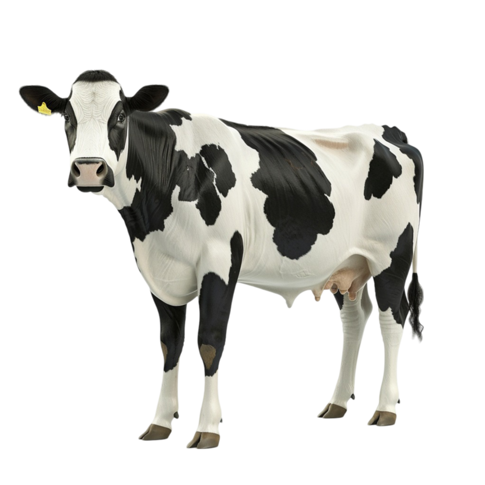 A cow standing on a transparent background. png