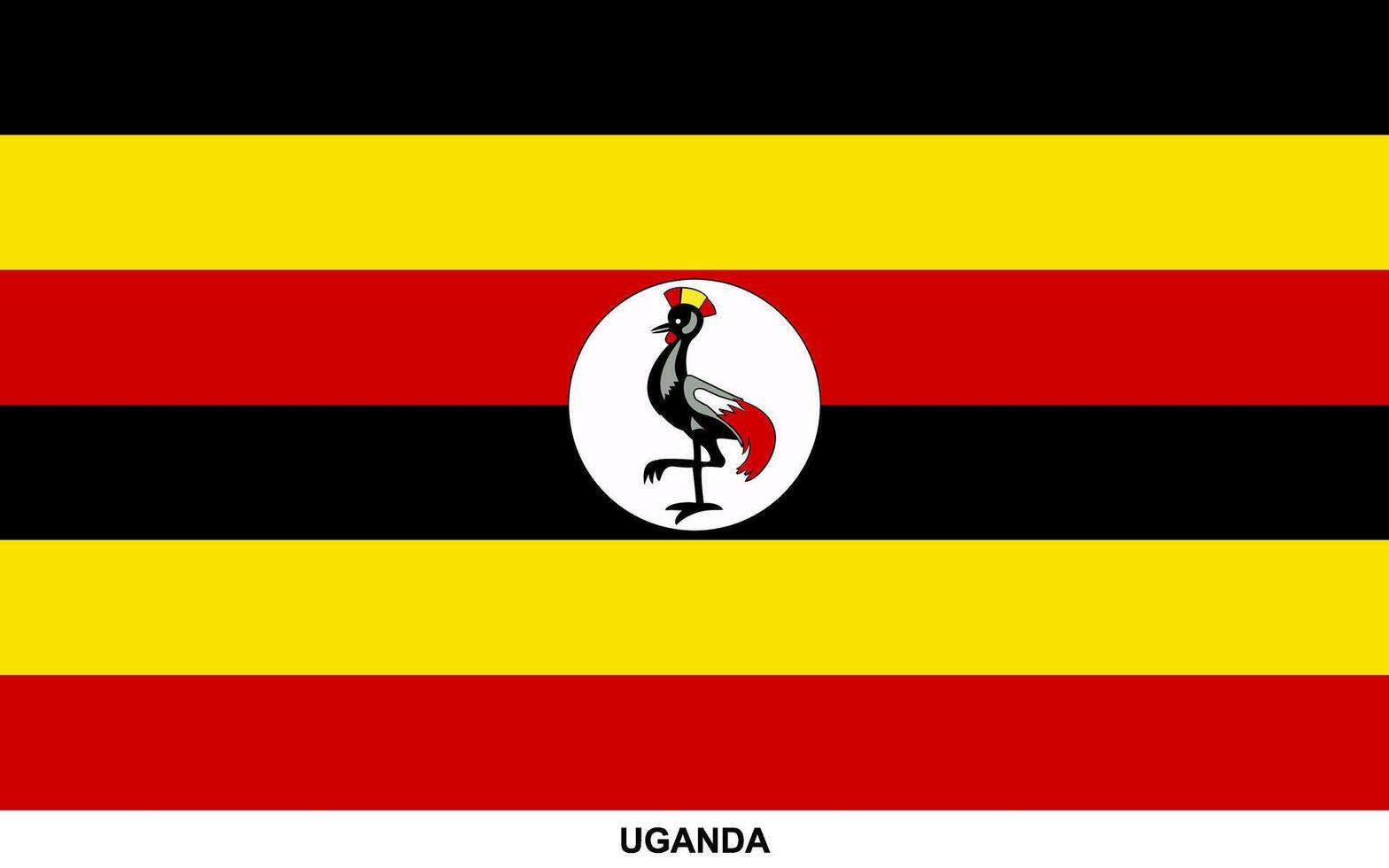 Flag of UGANDA, UGANDA national flag vector