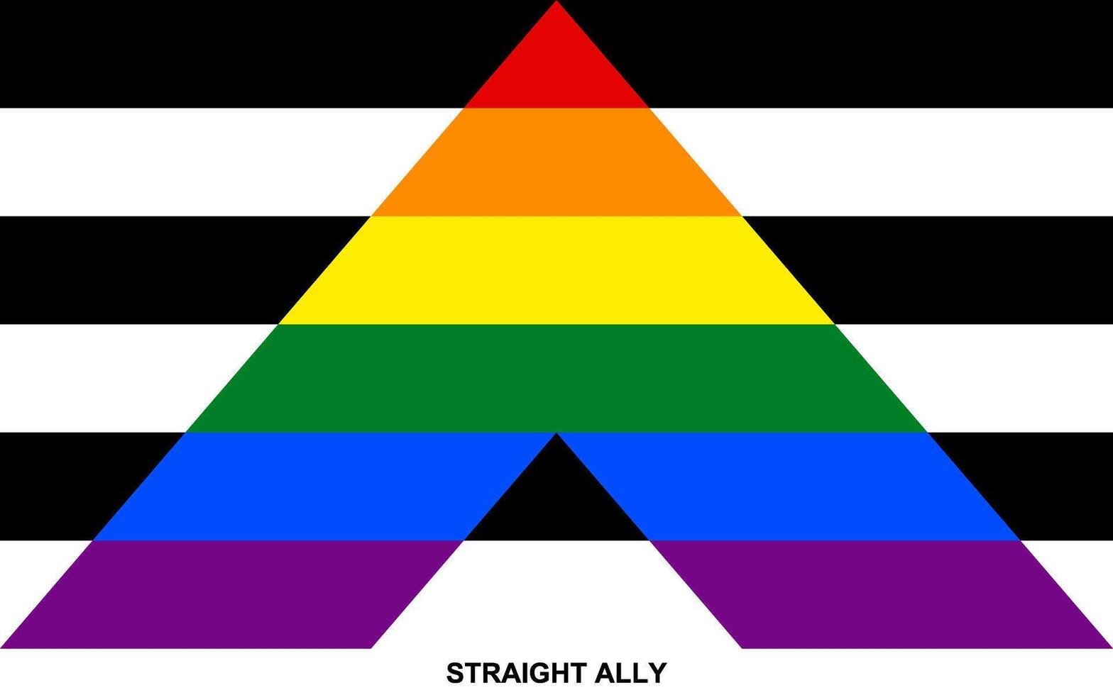 Flag of STRAIGHT ALLY, STRAIGHT ALLY flag vector