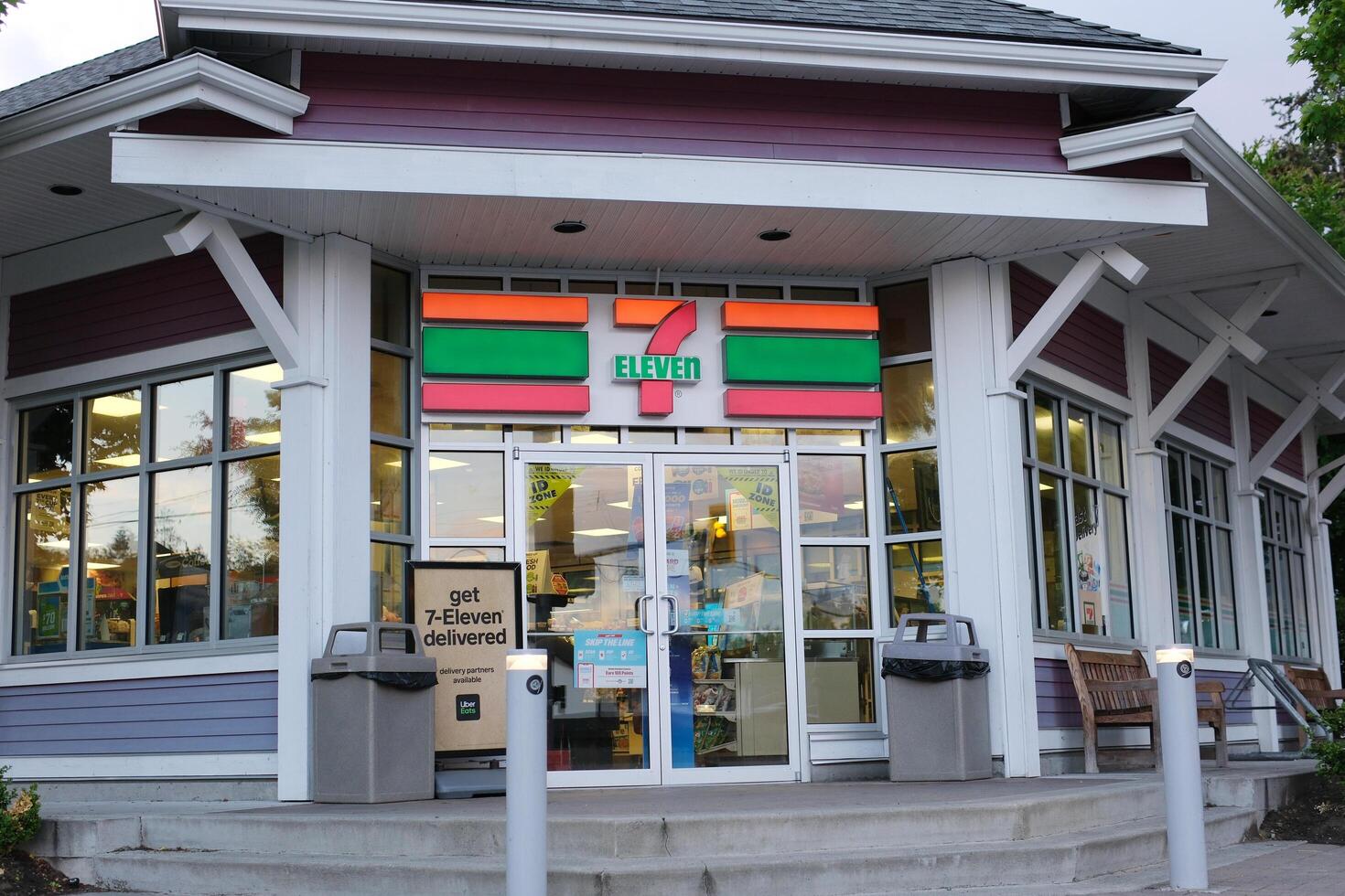 Vancouver Canada 01.09.2024 Seven Isleven store 7-Eleven is an international chain of convenience stores, operating primarily on a franchise model. photo