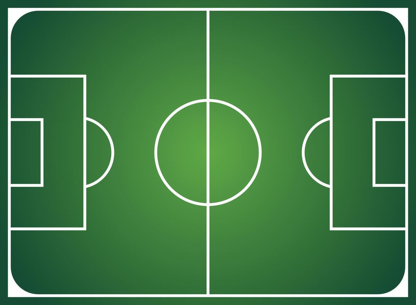 Soccer field in flat style. Football stadium illustration on isolated background. Sport plan sign business concept. vector