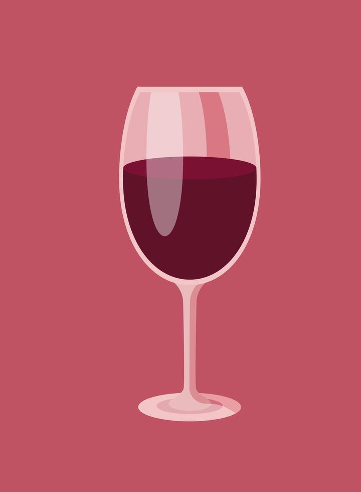 Wine glass icon in flat style. Flask illustration on isolated background. Champagne wineglass sign business concept. vector