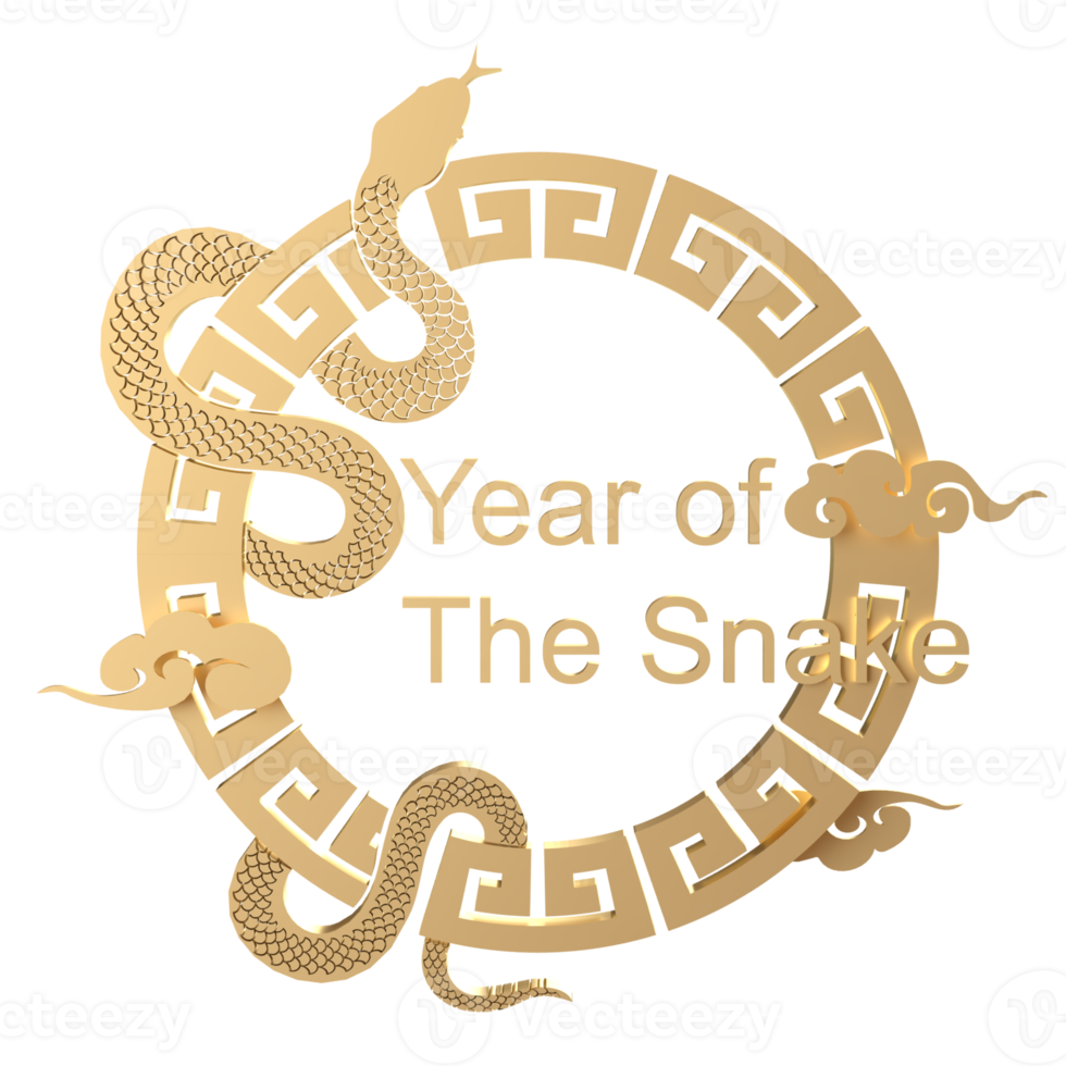 The year of snake for holiday concept 3d rendering. png