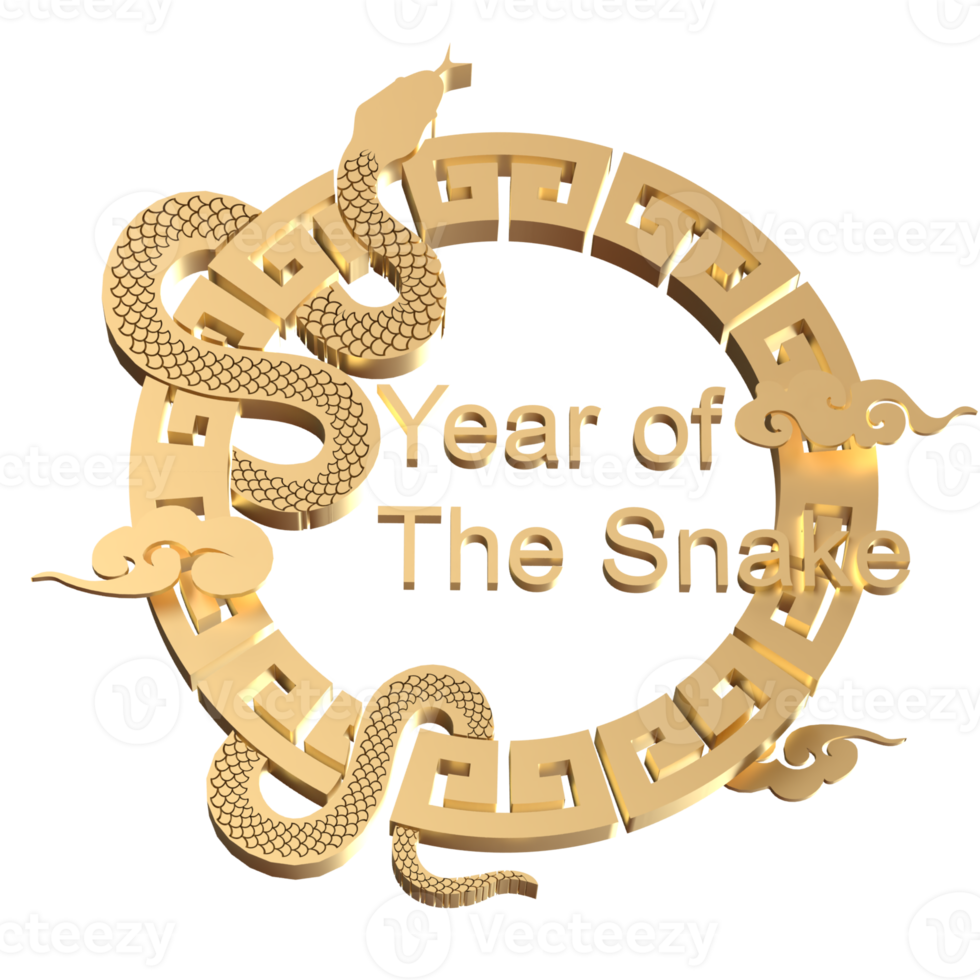 The year of snake for holiday concept 3d rendering. png
