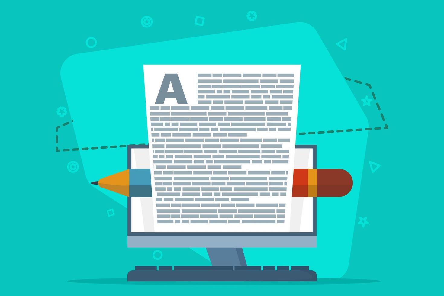 Blogging concept, Content Marketing, Blogging and SMM concept in flat design. Blog pages are filled with content. process of uploading articles and media materials. flat illustration. vector