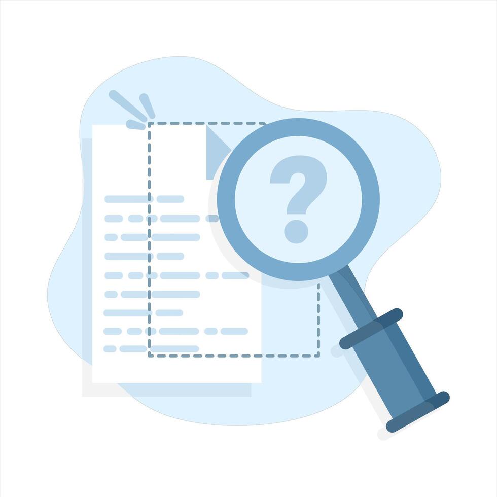 Concept File document not found, search yielded no results. File management administration, data archiving, modern graphic elements for landing page, blank state ui, infographics, icons. vector