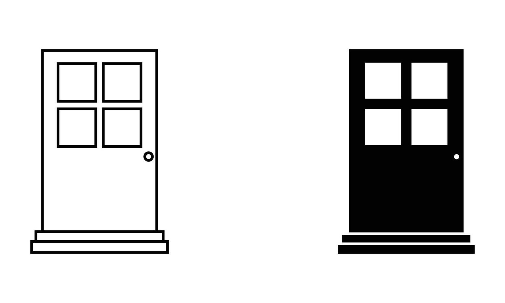 door, entrance, house door icon vector