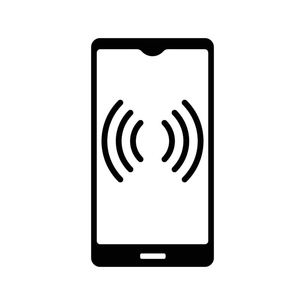 Mobile phone with internet connection symbol icon vector