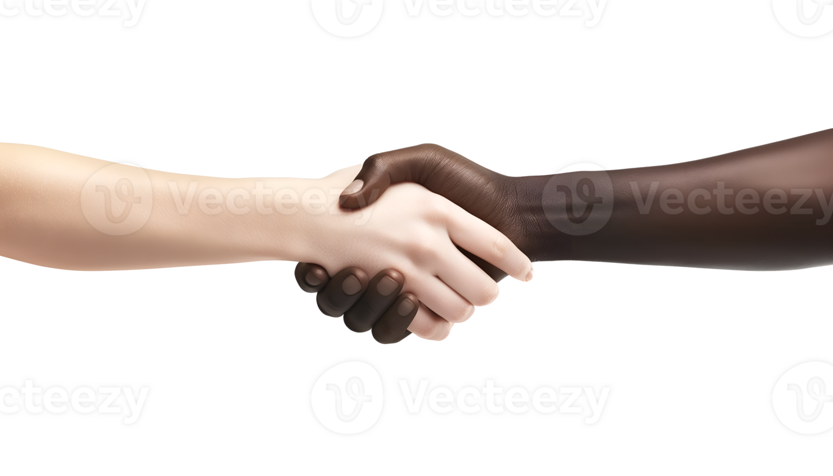 handslag mellan svart och vit hand isolerat png