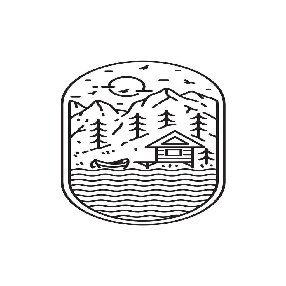 home lake nature mountain wild vector