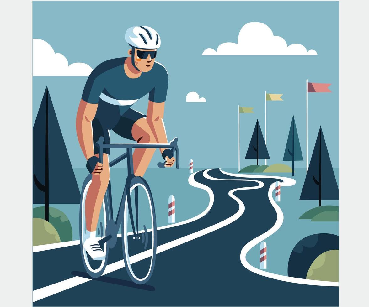 Hand Drawn Tour de France Background Illustration vector