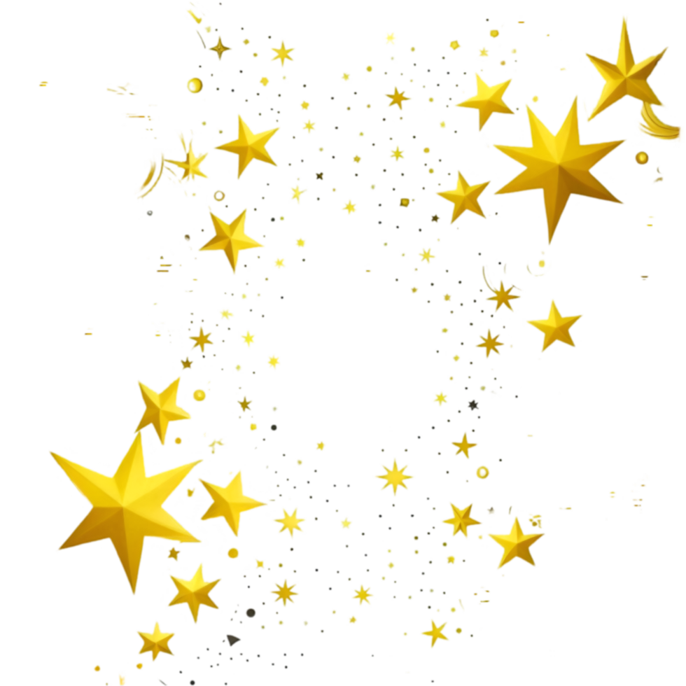 oro stelle su trasparente sfondo png