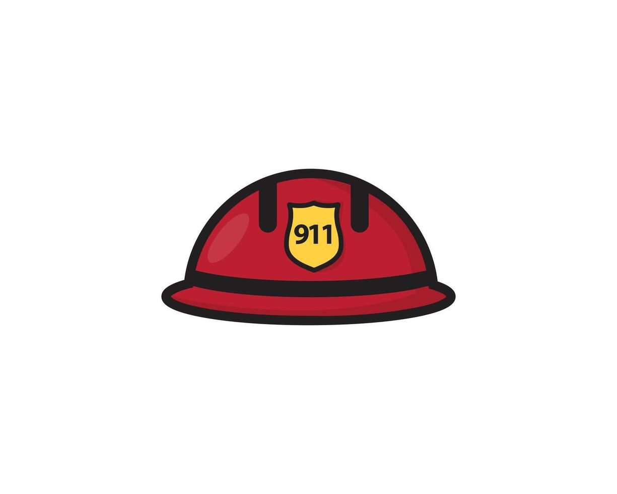fire fighter helmet vector
