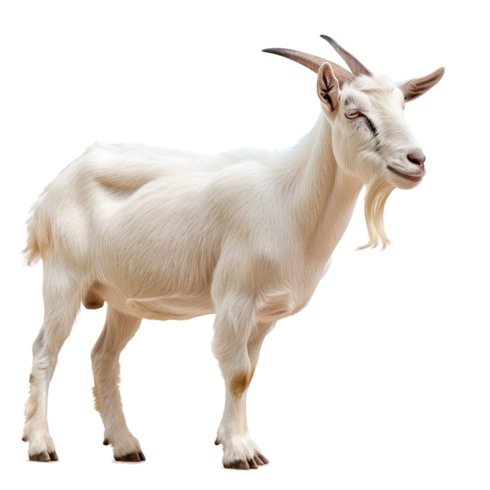 white a goat standing image png