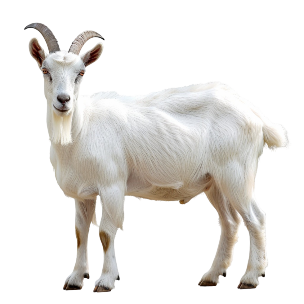 a white goat standing png
