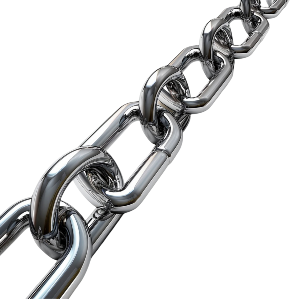 A chain with a link on it on transparent backgroound. png