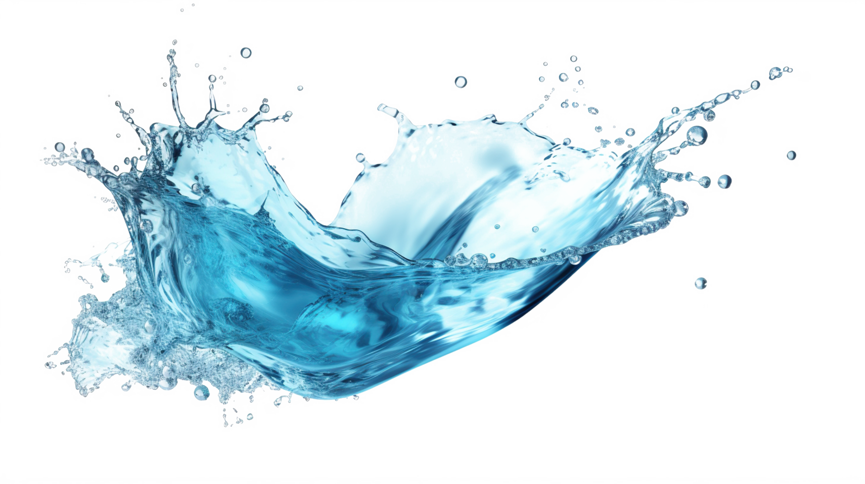 water splash element on transparent background png