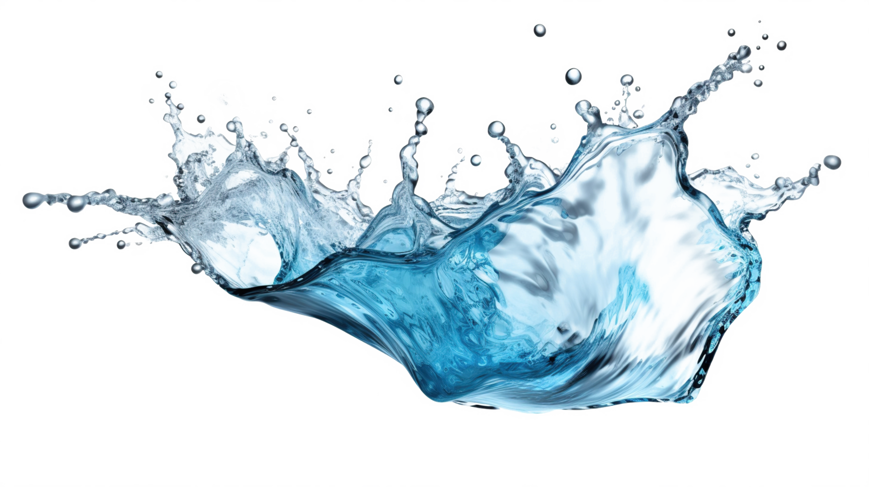 water splash element on transparent background png