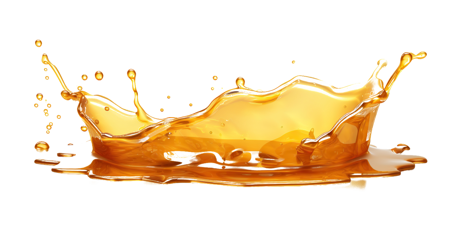 honey drop and splash element on isolated background png