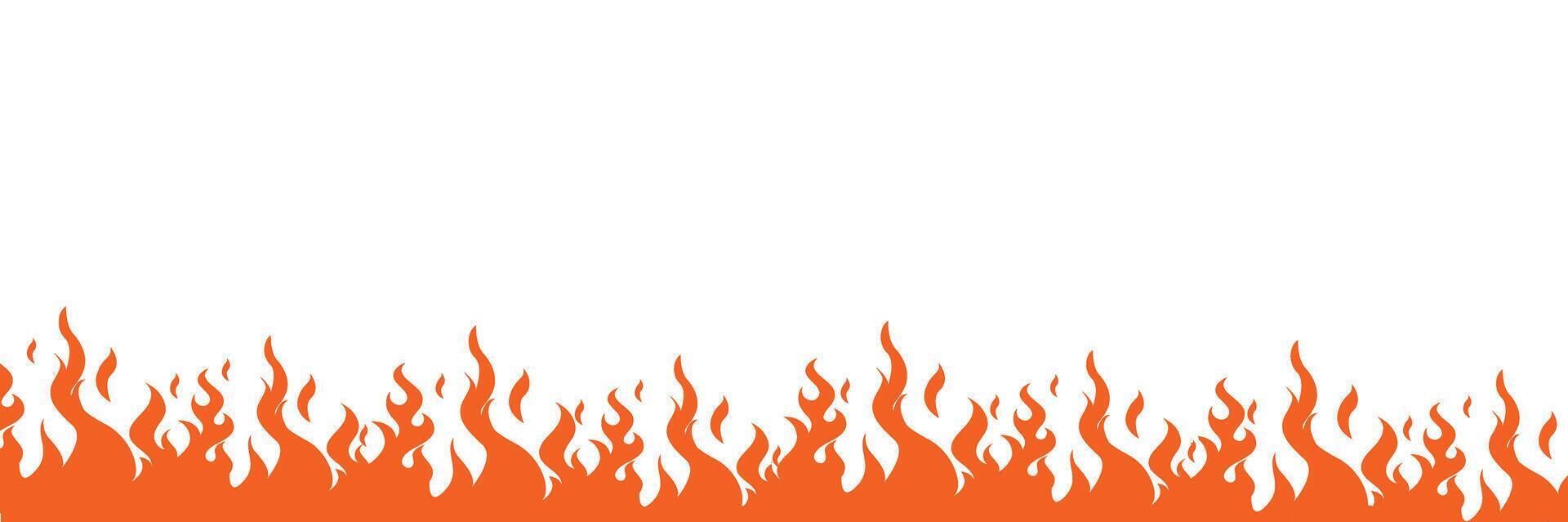 Fire flame flat cartoon style. vector