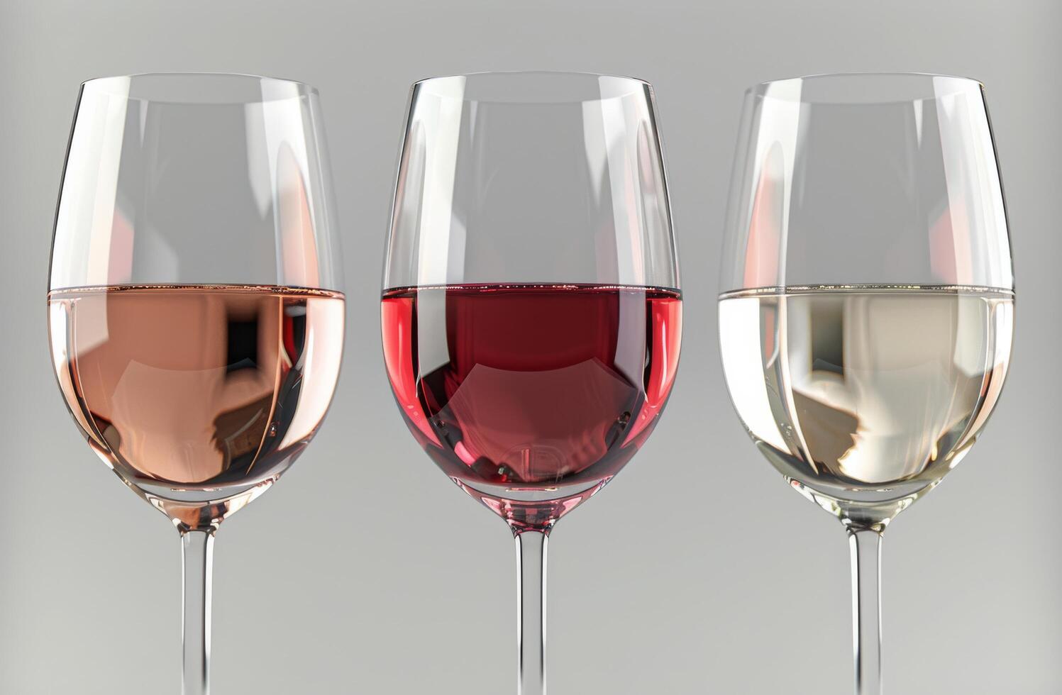 Three Wine Glasses With Different Colored Liquids photo