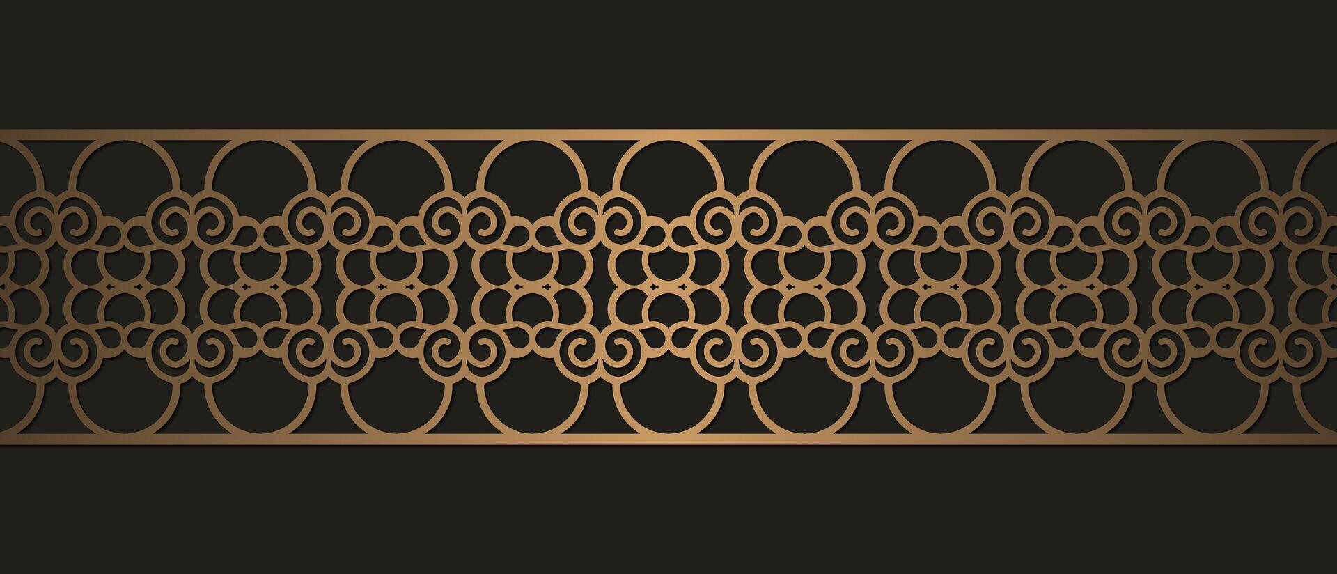 Elegant golden ornamental border template vector