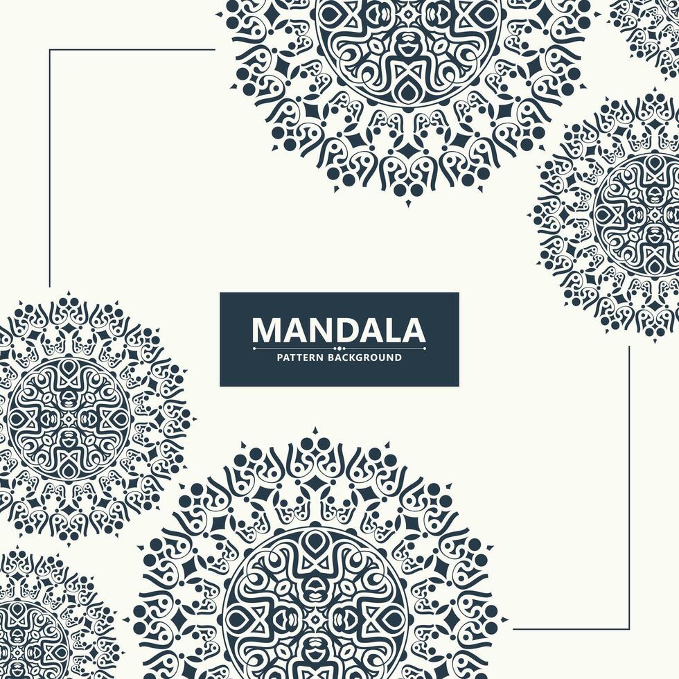 Flat mandala arabesque background vector