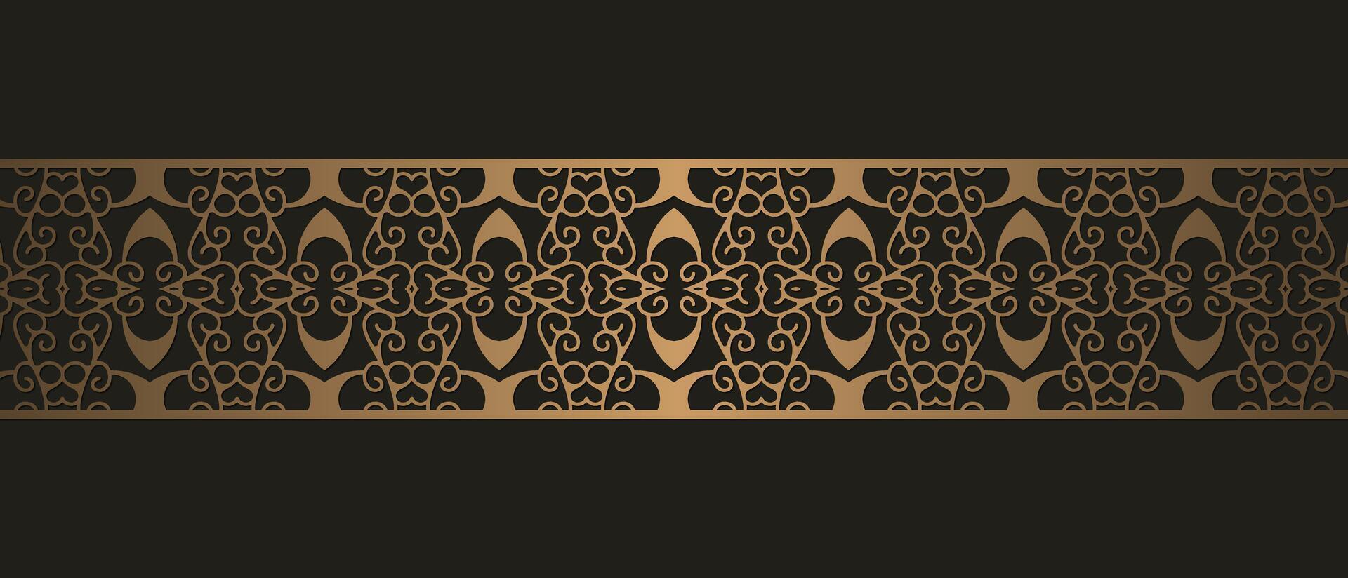 Elegant golden ornamental border template vector