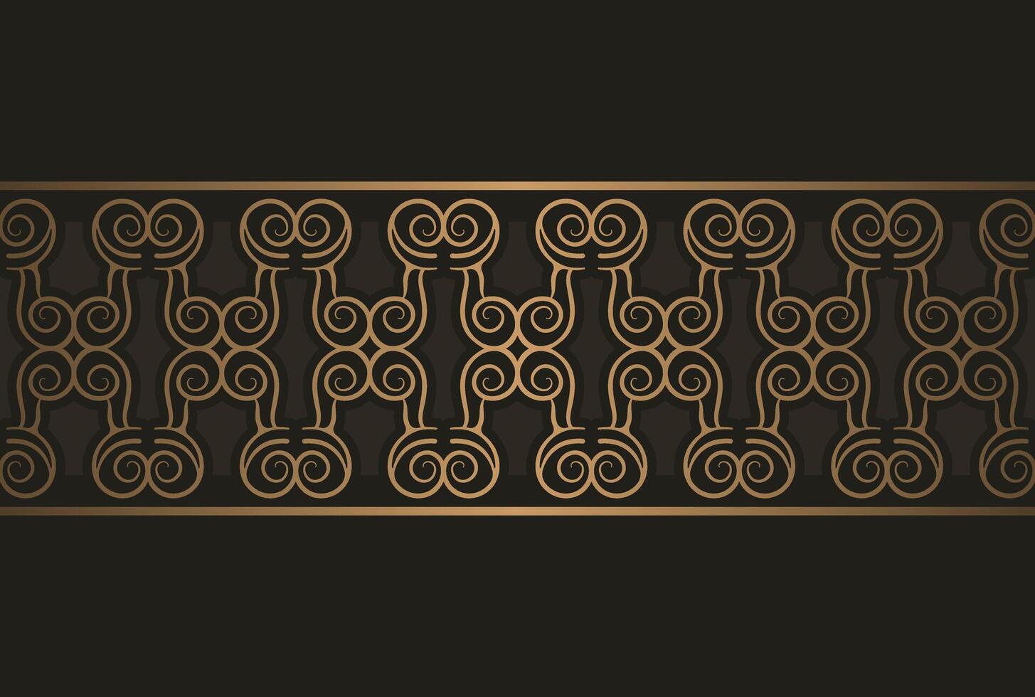 Elegant golden ornamental border template vector