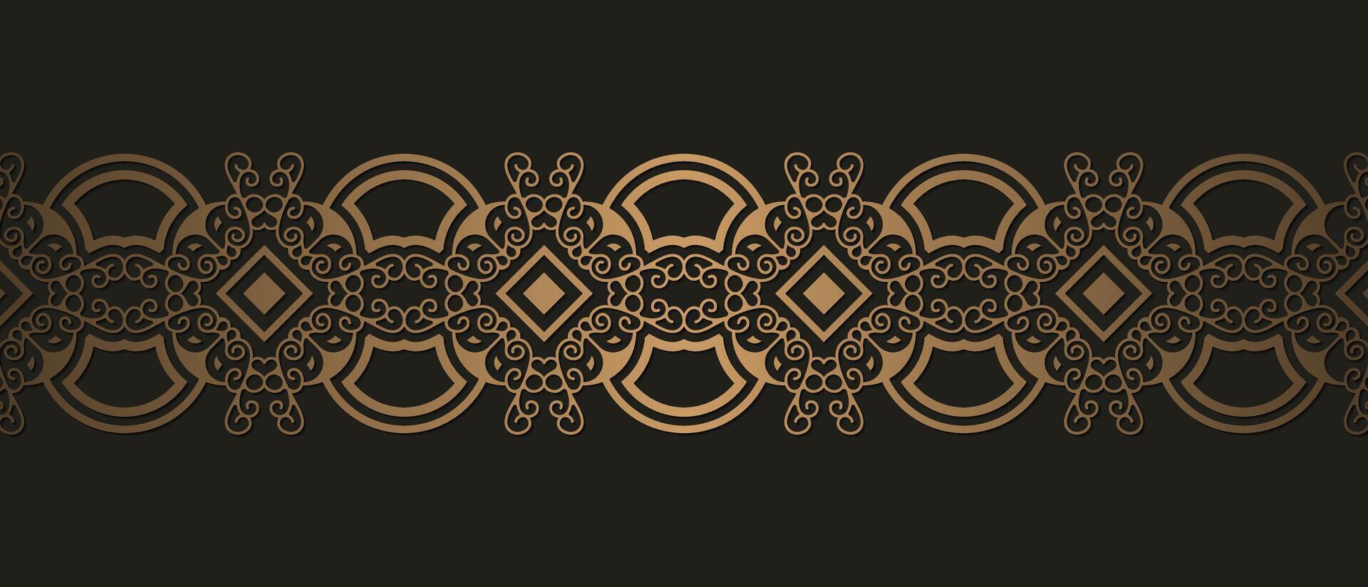 Elegant golden ornamental border template vector
