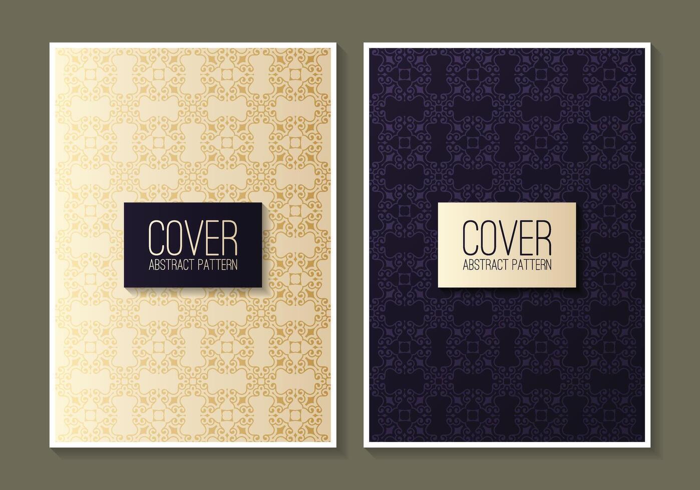 ornament pattern book cover collection vector