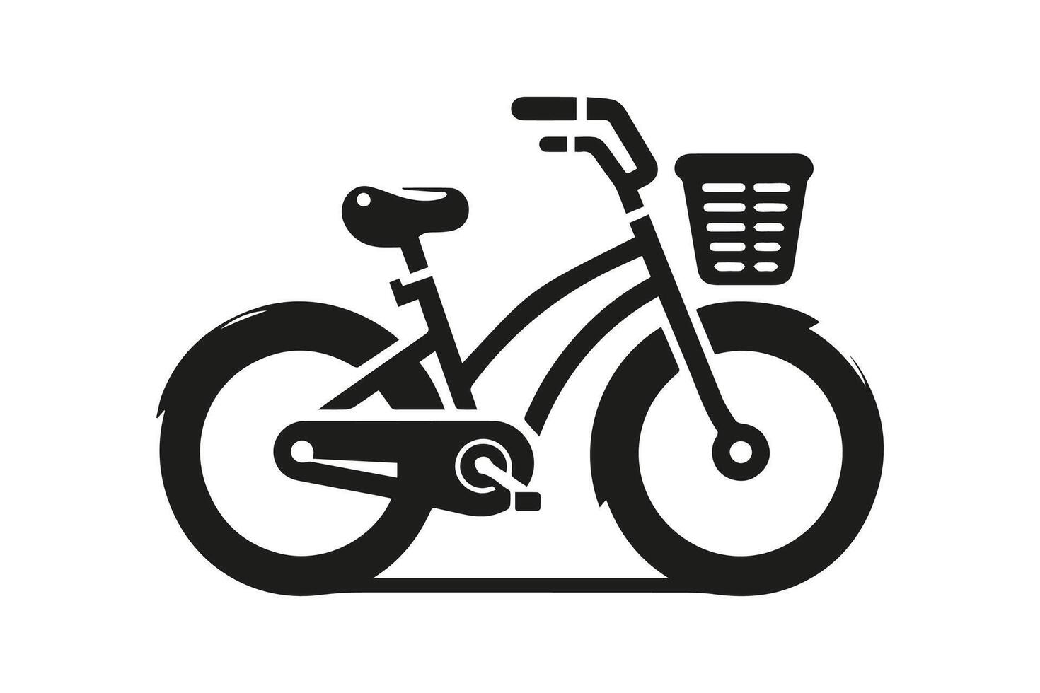 Bicycle illustration hand shape vector