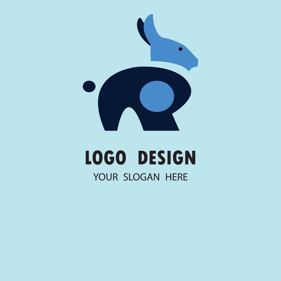 Rabbit logo template icon symbol illustration vector