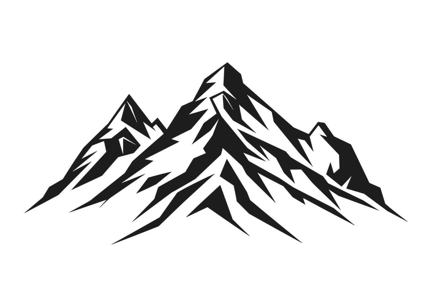 A mountain silhouette vector